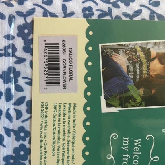 NEW PIONEER WOMAN 100% COTTON CALICO BLUE GIRLS TWIN SHEET SET SHEETS RUFFLE NIP - Picture 2 of 5